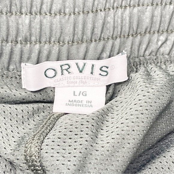 ORVIS Women’s Classic Green Camo Embossed Pull-On Travel Skort Pockets Size L - Picture 5 of 6